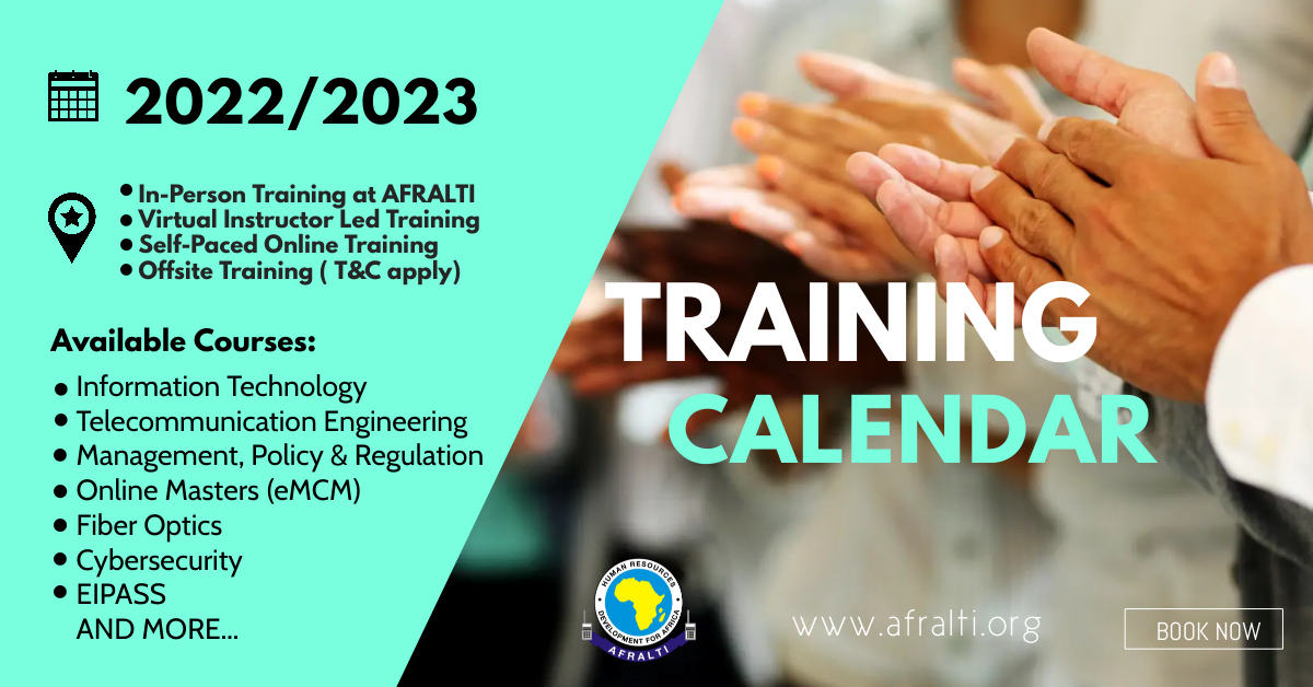 AFRALTI1st April 202231st March 2023 Training Calendar AFRALTI