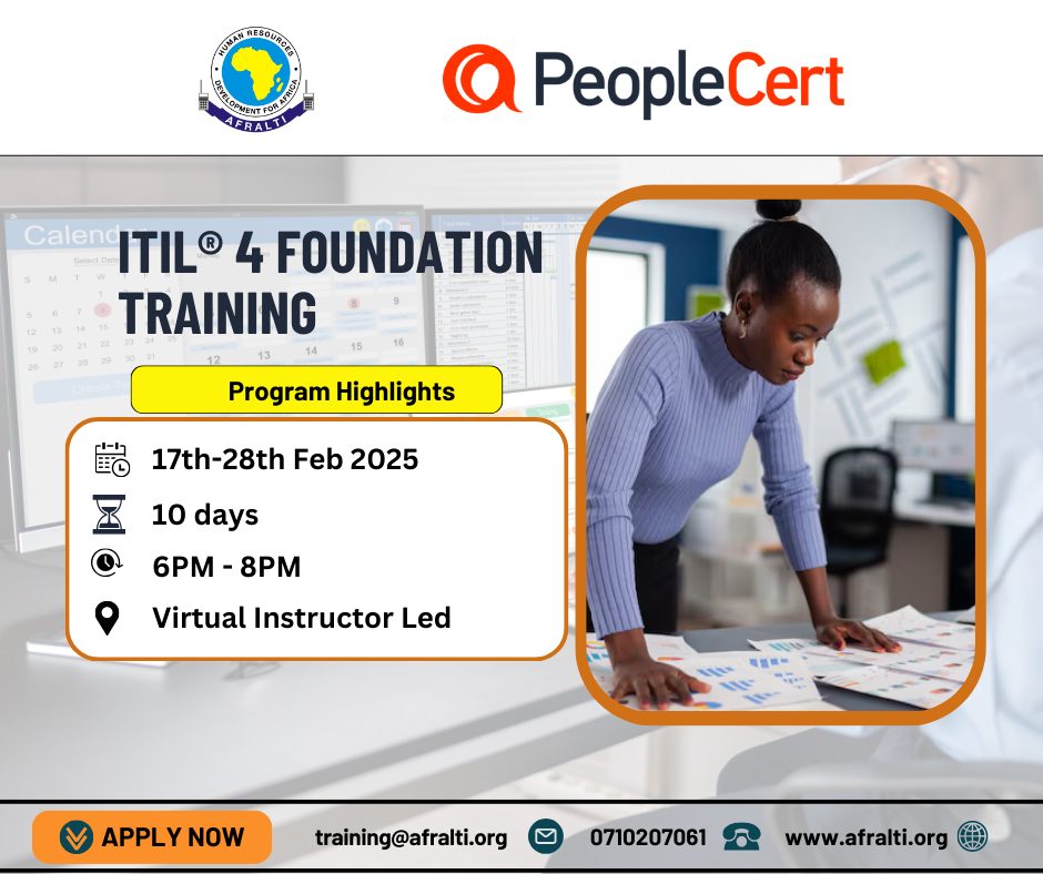 ITIL 4 FOUNDATION TRAINING